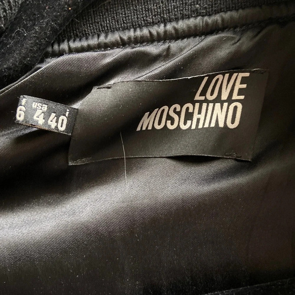 Love Moschino Bomber  Jacket With American Heart Flags Sz 4 - Picture 10 of 14